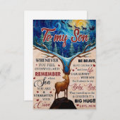 鹿の感じ母を息子に圧倒する サンキューカード (正面/裏面)