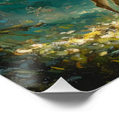 鹿の放牧で静かな森をクリア ポスター (コーナー)