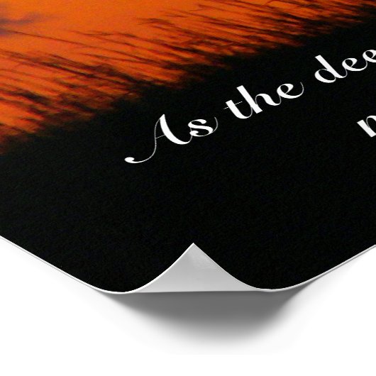 鹿の日没 ポスター (角)