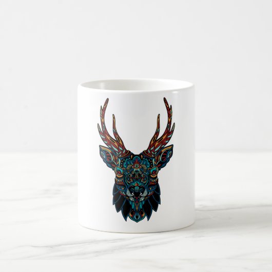 鹿の曼荼羅 コーヒーマグカップ (中央)