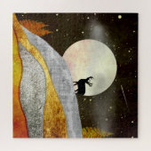 鹿の月の風景 ジグソーパズル (横)