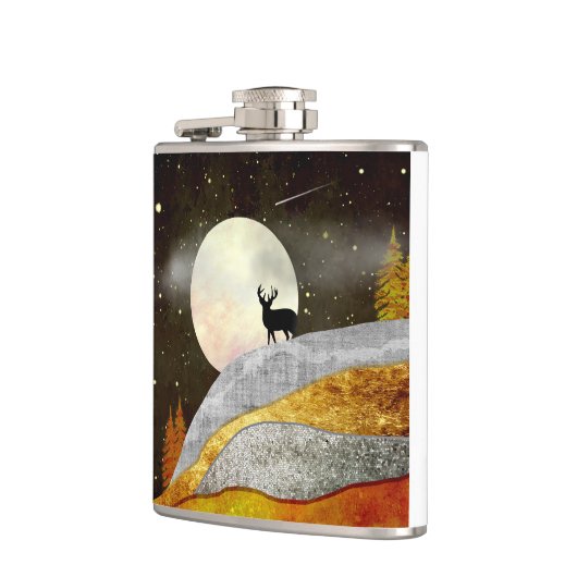 鹿の月の風景 フラスク (左)
