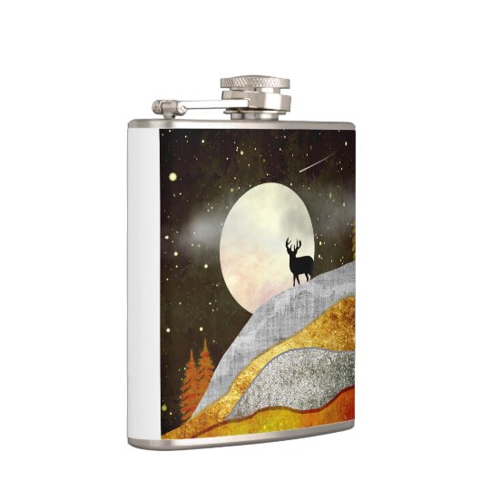 鹿の月の風景 フラスク (右)