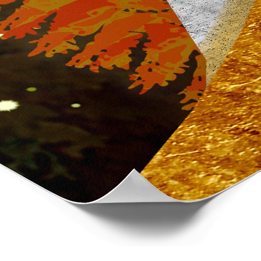 鹿の月の風景 ポスター (角)