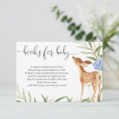 鹿の本のリクエスト男の子のシャワー本の挿入 エンクロージャーカード (スタンド正面)