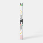 鹿の柄、子鹿、ボホ、フラワー、お名前 iPhone 16ケース (右側面)