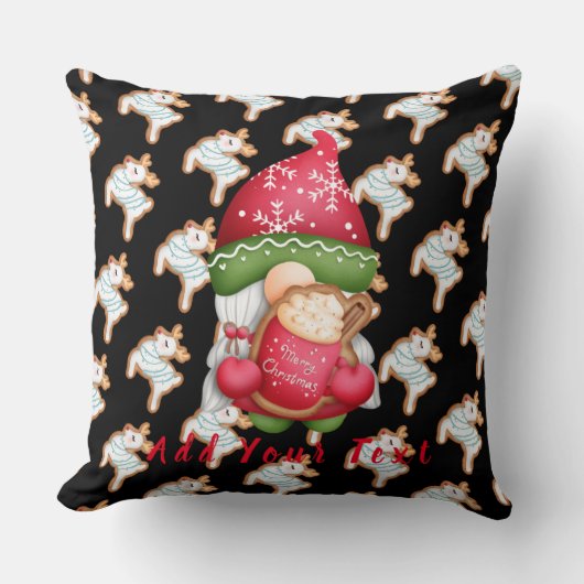 鹿の格言カスタマイズ文字とカラー20"X20" クッション (正面)