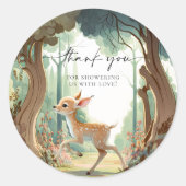 鹿の森のベビーシャワーフォーン ラウンドシール (正面)