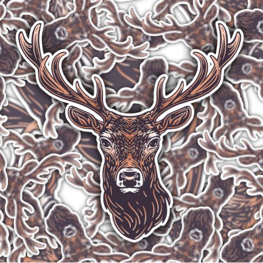 鹿の森の動物のシール |ダイカットのシール シール