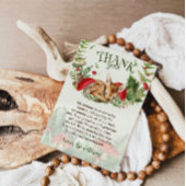 鹿の森の動物の赤ちゃんシャワー サンキューカード