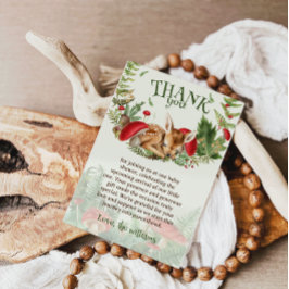 鹿の森の動物の赤ちゃんシャワー サンキューカード