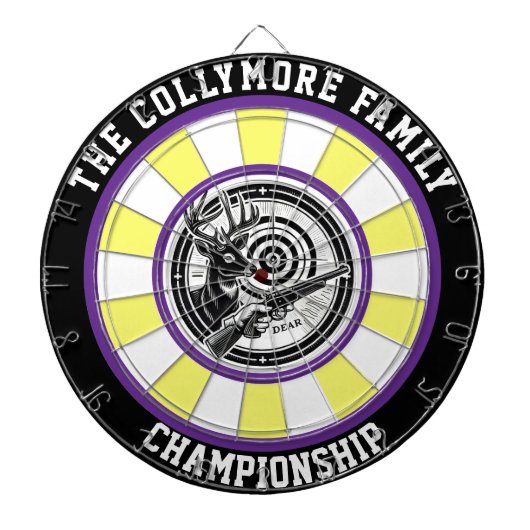 鹿の森の標的ブルズアイ芸術 ダーツボード (正面)