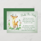 鹿の森の赤ちゃんシャワー本カードを持って来る エンクロージャーカード (正面/裏面)