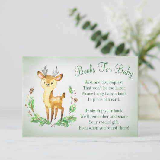 鹿の森の赤ちゃんシャワー本カードを持って来る エンクロージャーカード (スタンド正面)