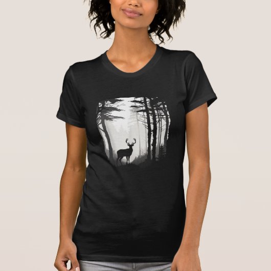 鹿の森の野生生物 Tシャツ (正面)