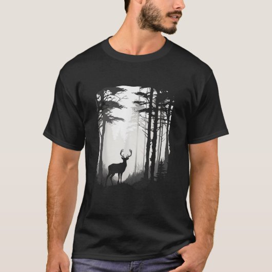 鹿の森の野生生物 Tシャツ (正面)