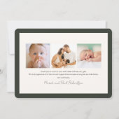 鹿の森山の出産発表 招待状 (裏面)