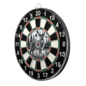 鹿の標的の円形芸術 ダーツボード (正面右)