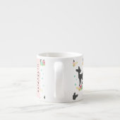 鹿の模様,ベビー鹿,ボホ,花,お名前 エスプレッソカップ (裏面)