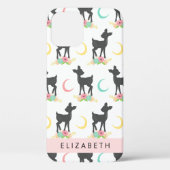 鹿の模様，ベビー鹿，ボホ，花，お名前 Case-Mate iPhoneケース (裏面)