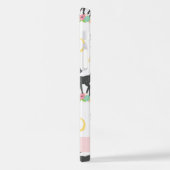 鹿の模様,ベビー鹿,ボホ,花,お名前 iPhoneケース (左側面)