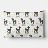 鹿の模様，ベビー鹿，ボホ，花，月 アクセサリーポーチ (裏面)