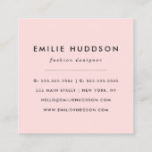 鹿の模様，ベビー鹿，ボホ，花，月 スクエア名刺 (裏面)