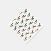 鹿の模様，ベビー鹿，ボホ，花，月 スタンダードカクテルナプキン (角)