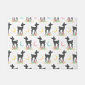 鹿の模様，ベビー鹿，ボホ，花，月 ドアマット (正面)