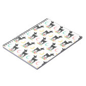 鹿の模様,ベビー鹿,ボホ,花,月 ノートブック (左側)