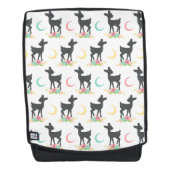 鹿の模様，ベビー鹿，ボホ，花，月 バックパック (正面)