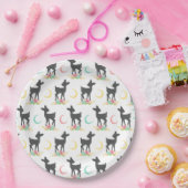 鹿の模様，ベビー鹿，ボホ，花，月 ペーパープレート (パーティー)