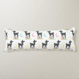 鹿の模様，ベビー鹿，ボホ，花，月 ボディピロー