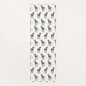 鹿の模様，ベビー鹿，ボホ，花，月 ヨガマット (正面)