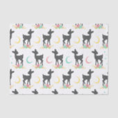 鹿の模様，ベビー鹿，ボホ，花，月 薄葉紙 (正面)