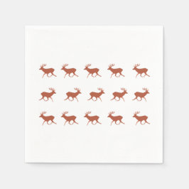 鹿の歩くお祭り模様 スタンダードカクテルナプキン