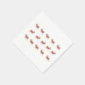 鹿の歩くお祭り模様 スタンダードカクテルナプキン (角)