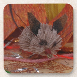 鹿の毛のネズミのフライの結び、フライ釣りアート コースター