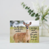 鹿の水性パンツとして聖書Psalm 42カスタム ポストカード (スタンド正面)