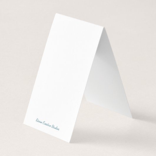 鹿の水色季節のごあいさつミニ挨拶 名刺 (裏面)