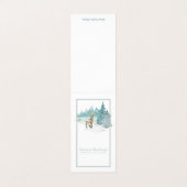 鹿の水色季節のごあいさつミニ挨拶 名刺 (外部フラット)