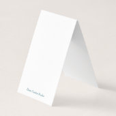 鹿の水色季節のごあいさつミニ挨拶 名刺 (裏面)