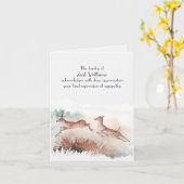 鹿の水色(悔やみや弔慰サンキューカード) カード (黄色い花)