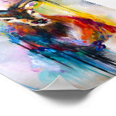 鹿の油絵 ポスター (角)