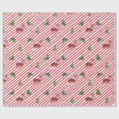 鹿の熱狂的なクリスマス ラッピングペーパー (フラット)