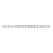 鹿の牡鹿とファーンヘラルディッククレストエンブレム サテンリボン (正面)