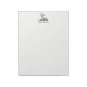 鹿の牡鹿とファーンヘラルディッククレストエンブレム ノートパッド (回転)