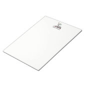 鹿の牡鹿とファーンヘラルディッククレストエンブレム ノートパッド (アングル)