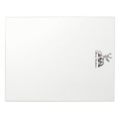 鹿の牡鹿とファーンヘラルディッククレストエンブレム ノートパッド (正面)