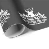 鹿の狩りおもしろい動物ハンターステーキズバーガー ラッピングペーパー (ロールコーナー)